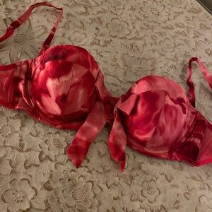 Rare Vintage Victoria's Secret Silk Floral Balconette Bra